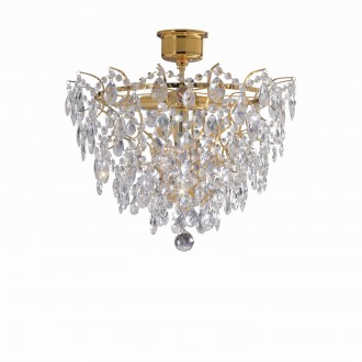 MARKSLOJD 100510 | Rosendal Markslojd stropne svjetiljke svjetiljka 4x E14 zlatno, prozirno