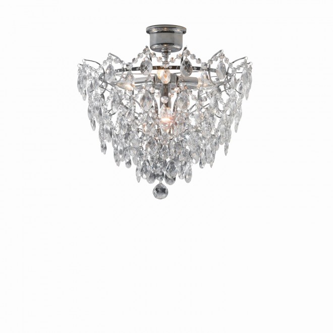 MARKSLOJD 100511 | Rosendal Markslojd stropne svjetiljke svjetiljka 4x E14 krom, prozirno