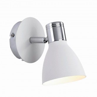 MARKSLOJD 103064 | Huseby Markslojd spot svjetiljka sa prekidačem na kablu elementi koji se mogu okretati 1x E14 krom, bijelo