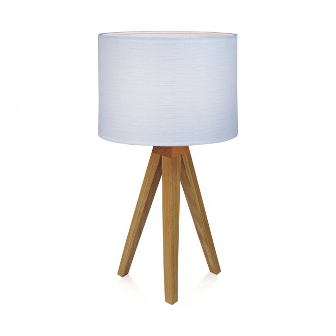 MARKSLOJD 104625 | Kullen Markslojd stolna svjetiljka 44cm sa prekidačem na kablu 1x E14 boja hrasta, bijelo