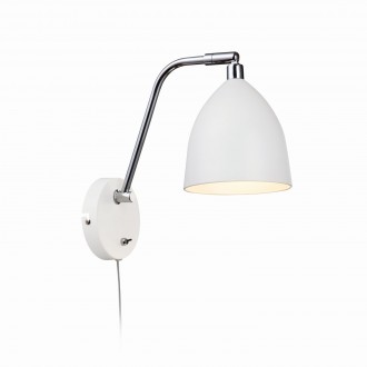 MARKSLOJD 105026 | Fredrikshamn Markslojd zidna svjetiljka s prekidačem elementi koji se mogu okretati 1x E27 krom, bijelo