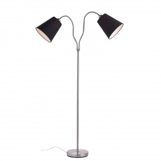 MARKSLOJD 105248 | Modena-MS Markslojd podna svjetiljka 152cm s prekidačem fleksibilna 2x E27 čelik, crno, bijelo