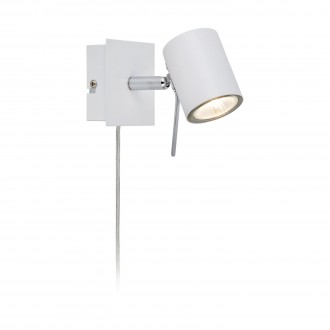 MARKSLOJD 105481 | Hyssna Markslojd spot svjetiljka s prekidačem elementi koji se mogu okretati 1x GU10 230lm čelik, bijelo