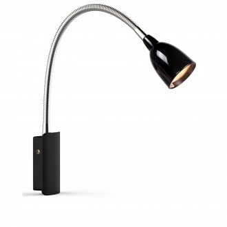 MARKSLOJD 105940 | Tulip Markslojd zidna svjetiljka s prekidačem fleksibilna 1x LED 198lm 3000K krom, crno
