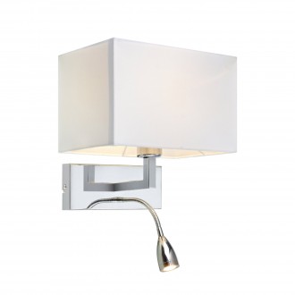 MARKSLOJD 106307 | Savoy-MS Markslojd zidna svjetiljka s prekidačem fleksibilna 1x E27 + 1x LED 485lm krom, bijelo
