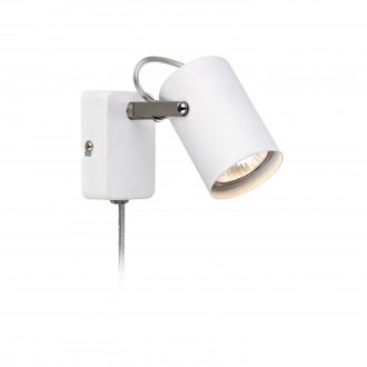 MARKSLOJD 106414 | Key-MS Markslojd spot svjetiljka sa prekidačem na kablu elementi koji se mogu okretati 1x GU10 krom, bijelo