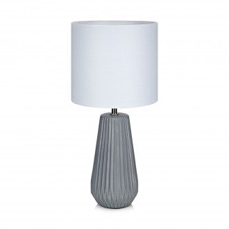 MARKSLOJD 106449 | Nicci Markslojd stolna svjetiljka 41cm sa prekidačem na kablu 1x E14 sivo, bijelo