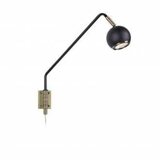 MARKSLOJD 106873 | Coco-MS Markslojd zidna svjetiljka sa prekidačem na kablu elementi koji se mogu okretati 1x GU10 antik bakar, crno