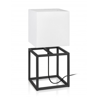 MARKSLOJD 107306 | Cube-MS Markslojd stolna svjetiljka 45cm sa prekidačem na kablu 1x E27 crno, bijelo