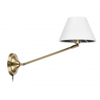 MARKSLOJD 107388 | Garda-MS Markslojd zidna svjetiljka sa prekidačem na kablu elementi koji se mogu okretati 1x E27 antik, bijelo