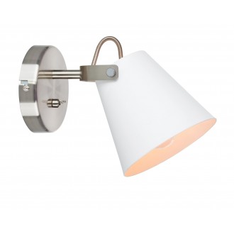 MARKSLOJD 107395 | Tribe-MS Markslojd zidna svjetiljka s prekidačem elementi koji se mogu okretati 1x E14 bijelo, čelik