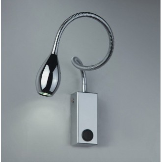 MAXLIGHT 3885/1 | Snake Maxlight zidna svjetiljka s prekidačem fleksibilna 1x LED 180lm 3200K krom