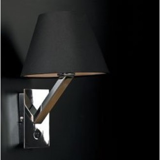 MAXLIGHT 5103W/BLNM | OrlandoM Maxlight zidna svjetiljka s prekidačem 1x E27 poniklano mat, crno