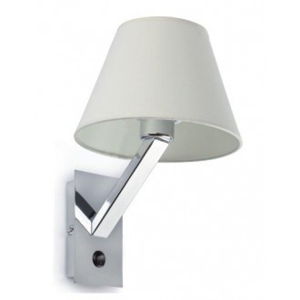 MAXLIGHT 5103W/WHNM | OrlandoM Maxlight zidna svjetiljka s prekidačem 1x E27 poniklano mat, bijelo