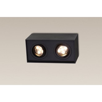 MAXLIGHT C0089 | Basic-Square Maxlight stropne svjetiljke svjetiljka izvori svjetlosti koji se mogu okretati 2x GU10 crno