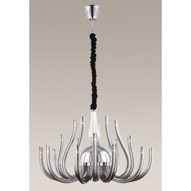 MAXLIGHT P0072 | CaliforniaM Maxlight luster svjetiljka 20x G4 krom, prozirno