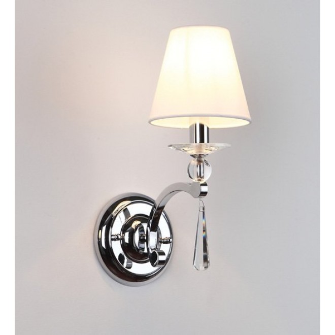 MAXLIGHT W0066 | Lisbona Maxlight zidna svjetiljka 1x E14 krom, bijelo, prozirno