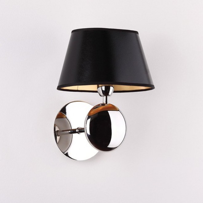MAXLIGHT W0120 | Napoleon Maxlight zidna svjetiljka 1x E14 krom, crno, zlatno