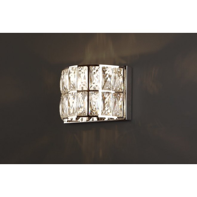 MAXLIGHT W0204 | Diamante Maxlight zidna svjetiljka 1x G9 krom, prozirno