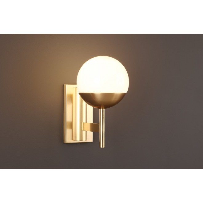 MAXLIGHT W0207 | Dallas Maxlight zidna svjetiljka 1x E14 zlatno, bijelo