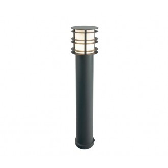 NORLYS 1265B | Stockholm-NO Norlys podna svjetiljka 85cm sa tiristorskim prekidačem 1x LED 900lm 3000K IP65 crno, opal