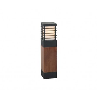 NORLYS 1400B | Halmstad Norlys podna svjetiljka 49cm 1x E27 IP65 crno, drvo