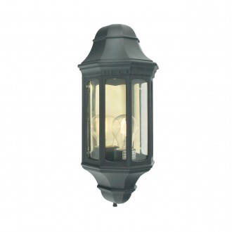 NORLYS 170B | Genova-NO Norlys zidna svjetiljka 1x E27 IP54 crno, prozirno