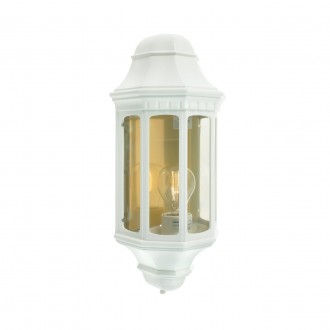 NORLYS 170W | Genova-NO Norlys zidna svjetiljka 1x E27 IP54 bijelo, prozirno
