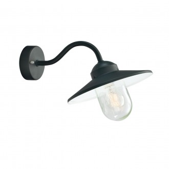 NORLYS 230B | Karlstad Norlys zidna svjetiljka fleksibilna 1x E27 IP55 crno, prozirno