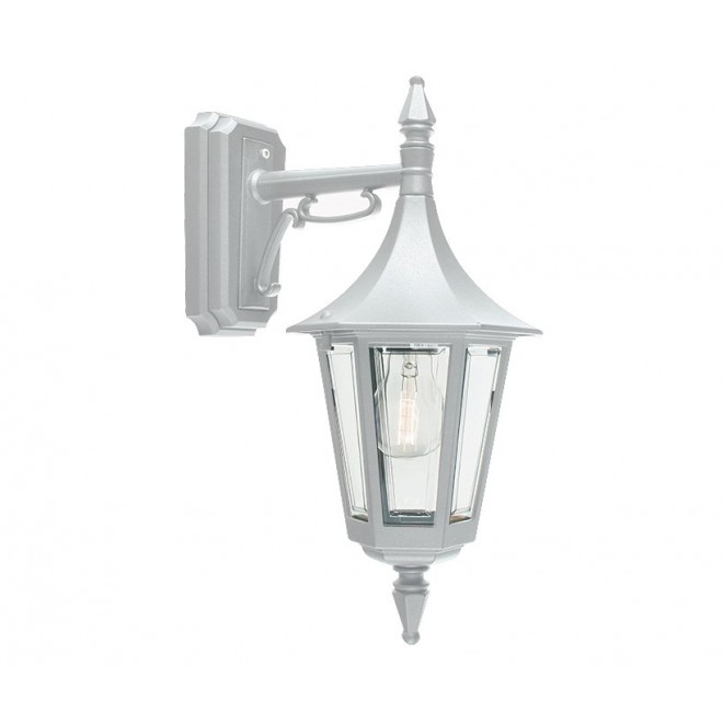 NORLYS 2591W | Rimini Norlys zidna svjetiljka 1x E27 IP54 bijelo, prozirno
