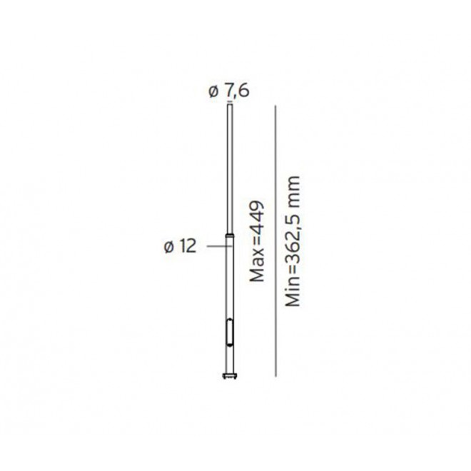NORLYS 3006AL | Pillar-NO Norlys osovina rasvjete rezervni dijelovi s podešavanjem visine IP65 aluminij