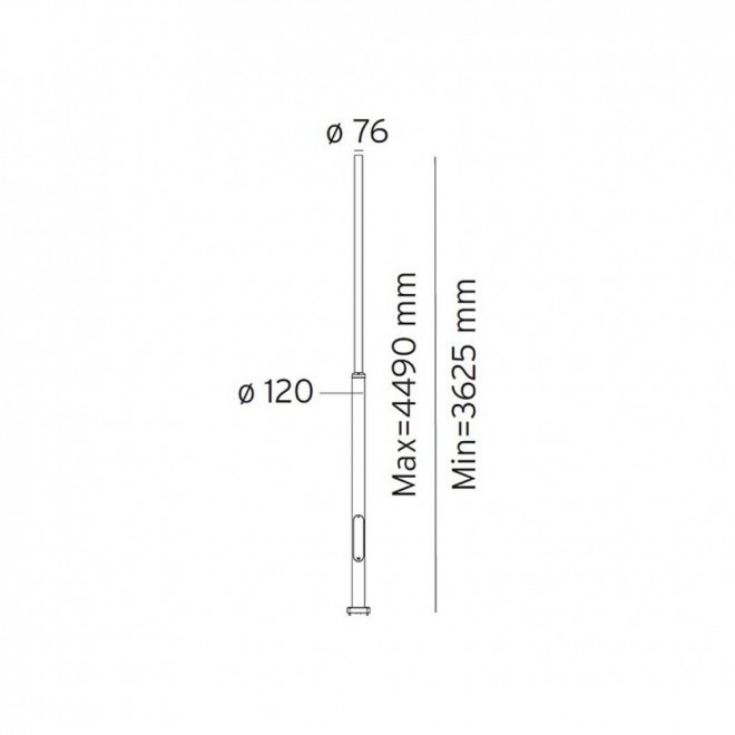 NORLYS 3007AL | Pillar-NO Norlys osovina rasvjete rezervni dijelovi s podešavanjem visine IP65 aluminij