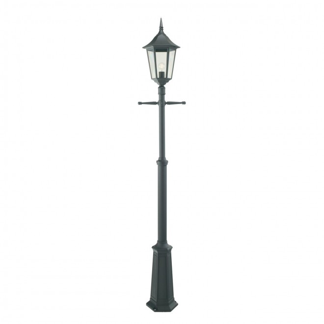 NORLYS 301B | Modena-NO Norlys podna svjetiljka 193cm s podešavanjem visine 1x E27 IP54 crno, prozirno