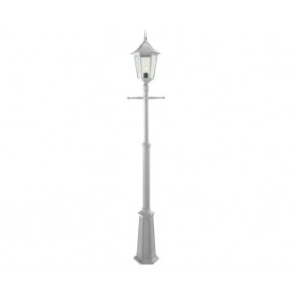NORLYS 301W | Modena-NO Norlys podna svjetiljka 193cm s podešavanjem visine 1x E27 IP54 bijelo, prozirno