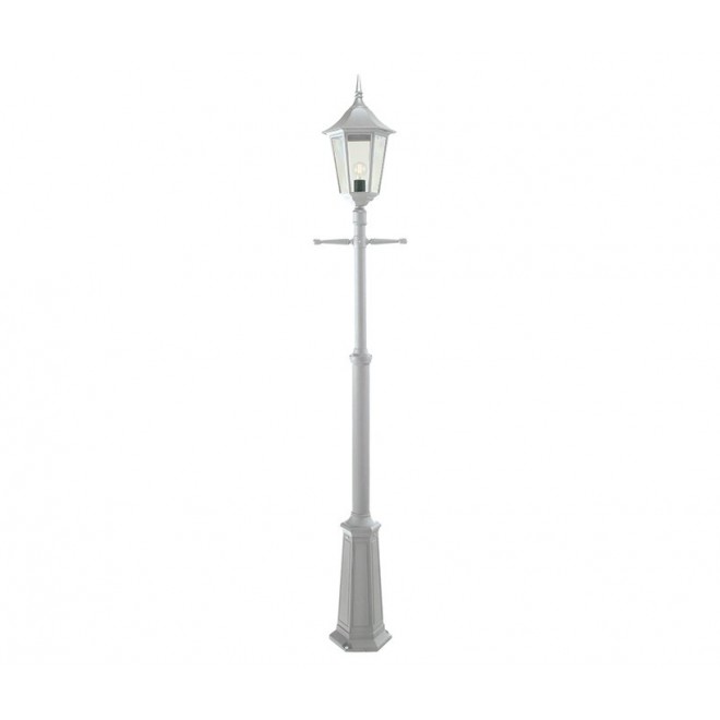 NORLYS 301W | Modena-NO Norlys podna svjetiljka 193cm s podešavanjem visine 1x E27 IP54 bijelo, prozirno