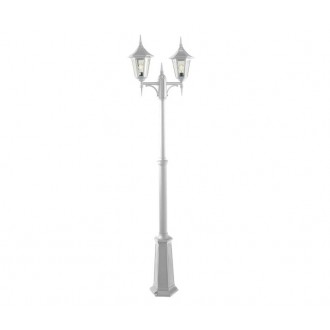 NORLYS 302W | Modena-NO Norlys podna svjetiljka 184cm s podešavanjem visine 2x E27 IP54 bijelo, prozirno