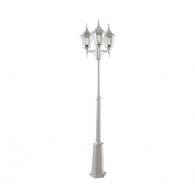 NORLYS 303W | Modena-NO Norlys podna svjetiljka 184cm s podešavanjem visine 3x E27 IP54 bijelo, prozirno