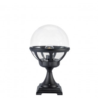NORLYS 313B | Bologna Norlys podna svjetiljka 39cm 1x E27 IP54 crno, prozirno