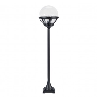 NORLYS 314B | Bologna Norlys podna svjetiljka 117,5cm 1x E27 IP54 crno, prozirno