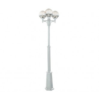 NORLYS 364W | Bologna Norlys podna svjetiljka 165cm s podešavanjem visine 3x E27 IP54 bijelo, prozirno