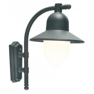 NORLYS 370B | Como-NO Norlys zidna svjetiljka 1x E27 IP54 crno, prozirno
