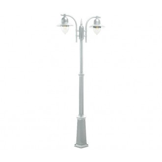 NORLYS 372W | Como-NO Norlys podna svjetiljka 182cm s podešavanjem visine 2x E27 IP54 bijelo, prozirno