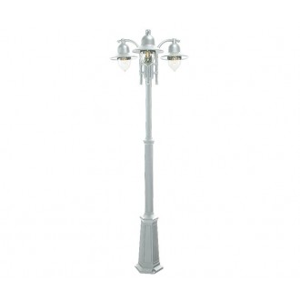 NORLYS 373W | Como-NO Norlys podna svjetiljka 182cm s podešavanjem visine 3x E27 IP54 bijelo, prozirno