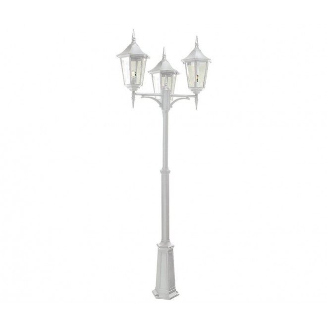 NORLYS 397W | Modena-NO Norlys podna svjetiljka 201cm s podešavanjem visine 3x E27 IP54 bijelo, prozirno