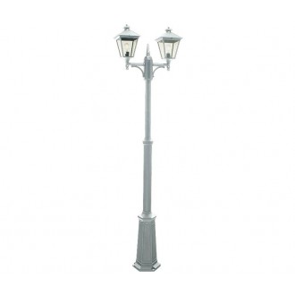 NORLYS 482W | London-NO Norlys podna svjetiljka 185cm s podešavanjem visine 2x E27 IP54 bijelo, prozirno