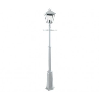NORLYS 491W | London-NO Norlys podna svjetiljka 191cm s podešavanjem visine 1x E27 IP54 bijelo, prozirno
