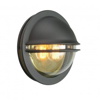 NORLYS 610B | Berlin Norlys zidna, stropne svjetiljke svjetiljka 1x E27 IP65 crno, opal