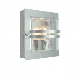 NORLYS 650GA | Bern Norlys zidna svjetiljka 1x E27 IP54 sivo, prozirno