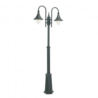 NORLYS 820B | Firenze Norlys podna svjetiljka 193cm s podešavanjem visine 2x E27 IP54 crno, prozirno