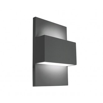 NORLYS 874GR | Geneve Norlys zidna svjetiljka 1x E27 IP54 grafit, saten